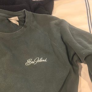 Sold out everywhere vintage green sea island crew sweatshirt